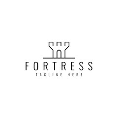 stronghold fortress line logo design