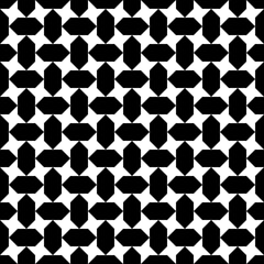 Seamless geometric ornament based on traditional islamic art. Black and white.