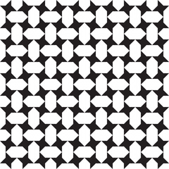 Seamless geometric ornament based on traditional islamic art. Black and white.