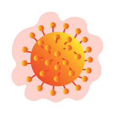 Dangerous virus on white background