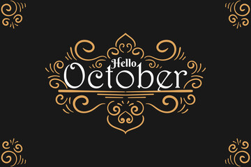 Hello October Lettering