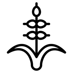 wheat icon with solid line style. Suitable for website design, logo, app and UI.