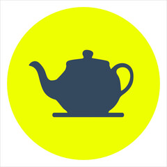 art illustration icon symbols of  teapot silhouette