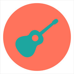 art illustration icon symbol icon of guitar isolated