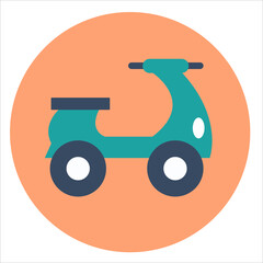 art illustration icon symbol logo of vintage motorcycle