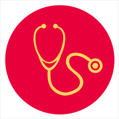 art illustration icon symbol logo of stethoscope isolated