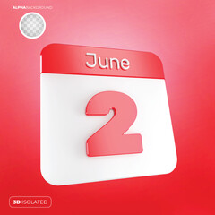 Calendar  june 3d premium