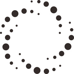 Minimalist dotted shape geometric design vector element