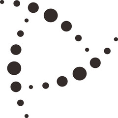 Minimalist dotted shape geometric design vector element