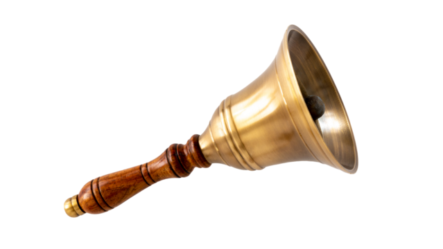 typical Santa Claus bell isolated on transparent background - Powered by Adobe