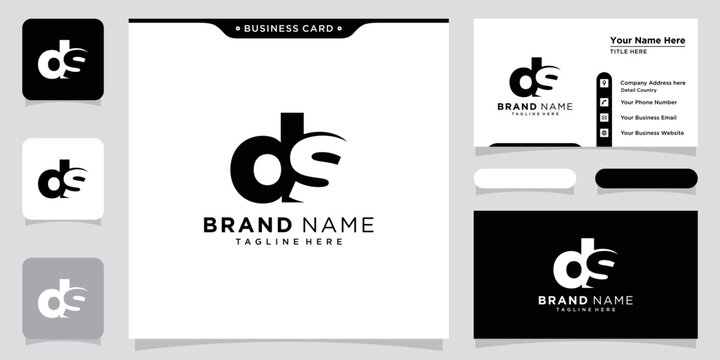 DS initial monogram letter alphabet logo
