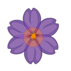 Obraz premium Groovy Flower Character