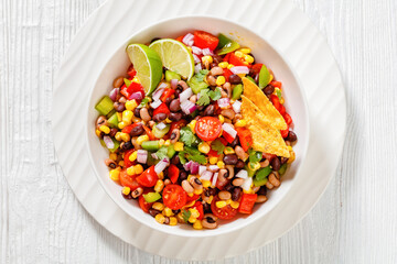 Black Bean Salad with Black-Eyed Peas and veggies