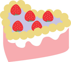 strawberry cake png 3D 02