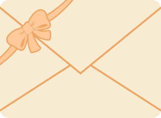 Cute envelope doodle vector