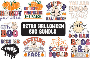 Retro Halloween svg bundle