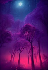 Obraz na płótnie Canvas Magical view into an infrared forest