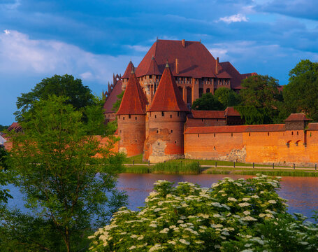 2022-06-12. Castle of the Teutonic Knights Order in Malbork, Poland,  is the largest castle in the world. Malbork Poland.