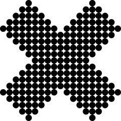 Halftone dotted vector element set
