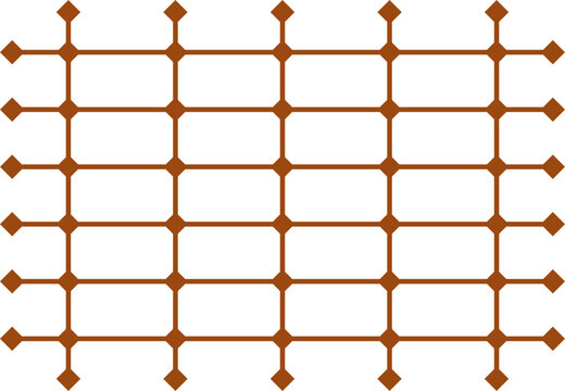 Minimalist square grid line vector