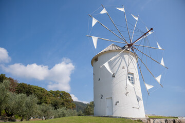 小豆島オリーブ公園　ギリシャ風車