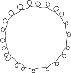 fuzzy doodle line art frame