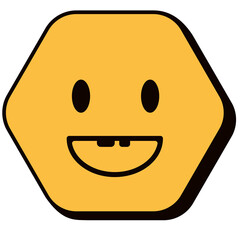 Retro Shape, Tab Ui Frame, Smile