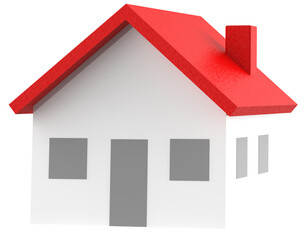 house icon isolated on transparent background. 3D Illustration.