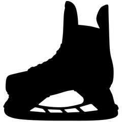 Ice-skate, Ice hockey skates, Ice hockey goaltender skate winter sport equipment realistic silhouette