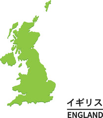 イギリスの世界地図イラスト