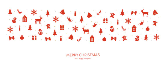 クリスマスの背景素材-手描き