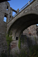 Obraz na płótnie Canvas the ruins of raglan castle in Monmouthshire wales