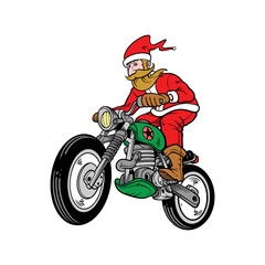 santa clause for christmas day in cartoon style