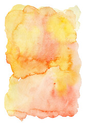 Fototapeta premium Hand painted yellow, red and orange watercolor texture