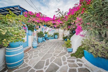 Prodromos village, in Cyclades Archipelago, Greece. - 536261609