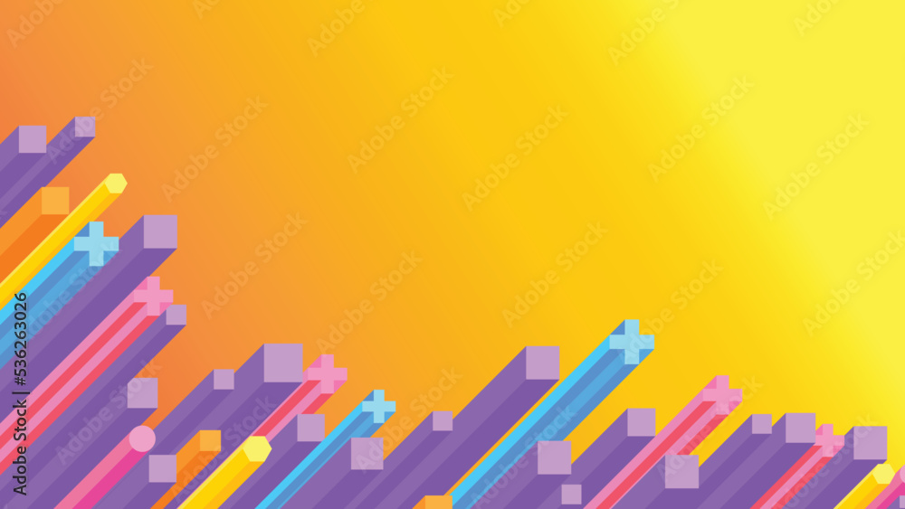 Poster abstract background colorful basic geometry 002
