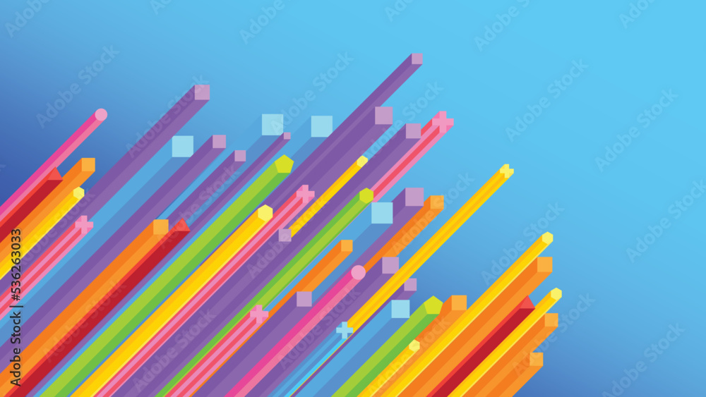 Poster abstract background colorful basic geometry 007