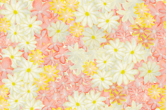 Seamless pattern with delicate floral watercolor pattern.