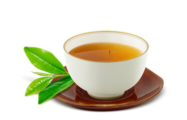 湯呑み ほうじ茶 麦茶 飲み物 イラスト リアル 茶托 茶葉 茶柱