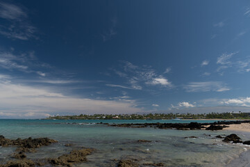 Walking at Anaehoomalu surf line - 3