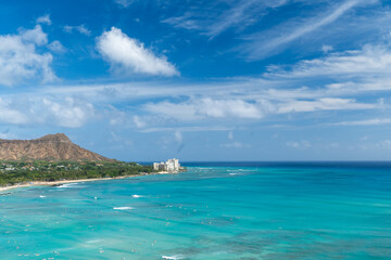 ワイキキからのぞむ海とダイアモンドヘッド