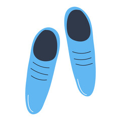 Football shoes. Sports shoes. Flat illustration. PNG