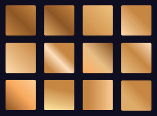 Skin tone gradient bundle vector template