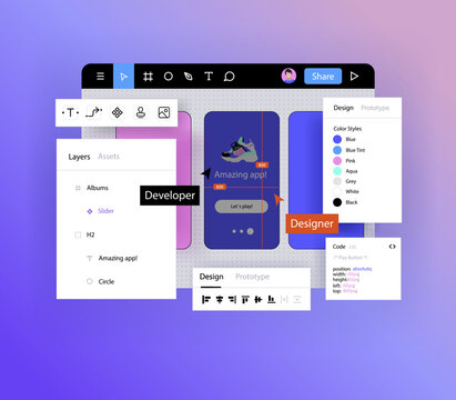 Popular Interface design tool. Web application for mobile with additional offline features enabled by desktop