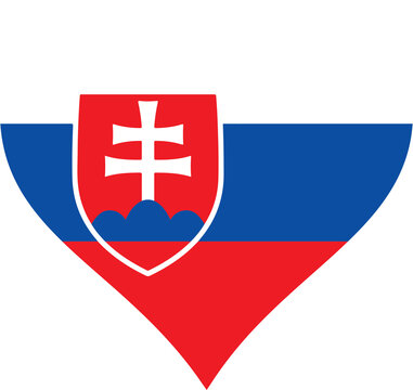 recommend clip art: Slovakia Heart Flag. Slovak Love Shape Country Nation National Flag Sign Symbol Banner. Transparent PNG Flattened JPG Flat JPEG