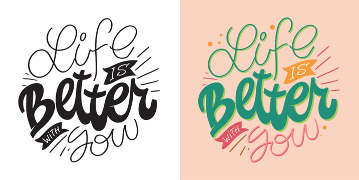 Lettering hand drawn slogan. Funny quote for blog, poster and print design. Modern calligraphy text. 