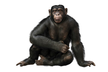 Chimpanzee monkey, illustration