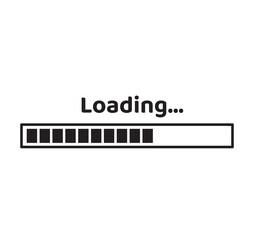 Loading, progress icon vector. Progress bar icon.