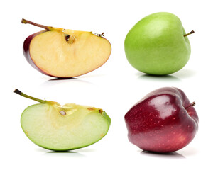 apples isolated on white background