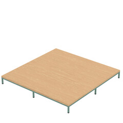 3d rendering illustration of a wooden platform